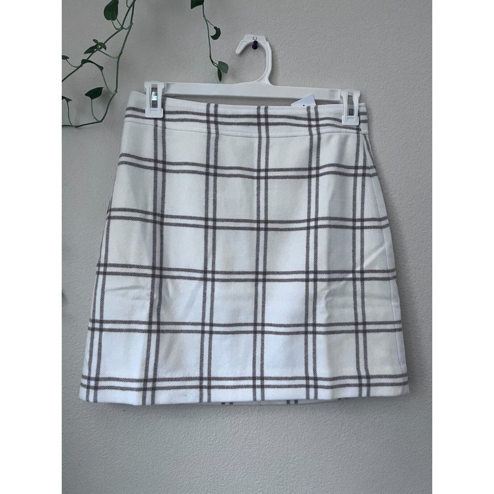 Madewell womens White A-Line Mini Skirt Sz 6